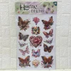 Butterfly flower three-dimensional layer tiling decorative painting three-dimensional handcrafted layer wall tiling European-style room living room decorative wall details Picture